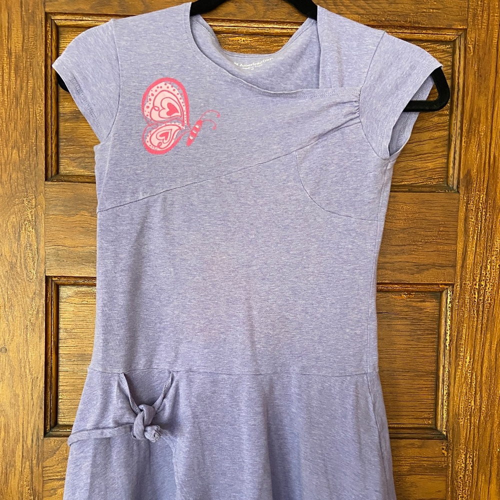 AMERICAN GIRL Butterfly Twist DRESS FOR Girls Faux Wrap Knit Dress Size 10.  ECU